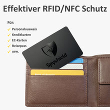 RFID blocking card NFC protection interference signal for bank card, debit card, credit card - Spyshield