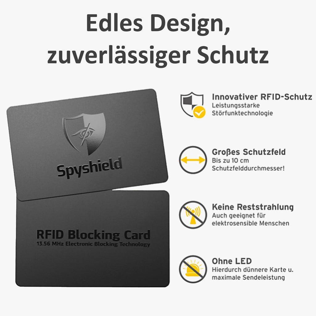 RFID Blocker NFC Datenschutzkarte im Doppelpack - ellenwoods-shop
