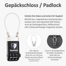 USB combination lock for USB sticks, lock USB cable, USB lock, suitcase lock