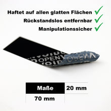 Seal Stickers - Removable Without Residue, Tamper Evident, Seal Labels, VOID OPEN