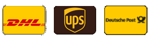 Wir versenden mit DHL, UPS und Deutsche Post - national und international