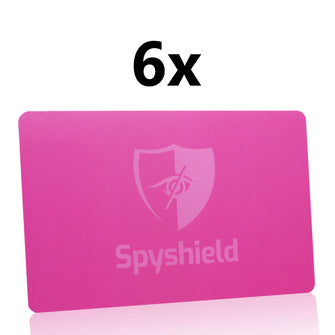 Pink RFID blocking card NFC protection interference signal for bank card, debit card, credit card - Spyshield