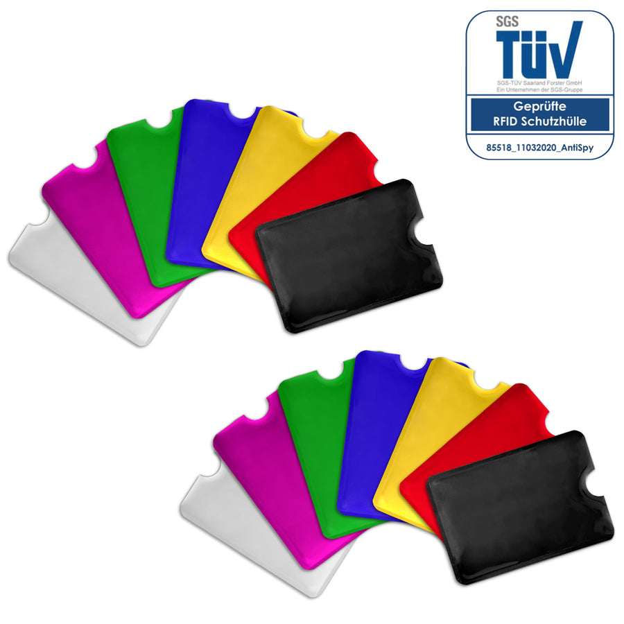 Color Pop RFID Schutzhülle - 2 Karten Blau 9,7x6,5cm