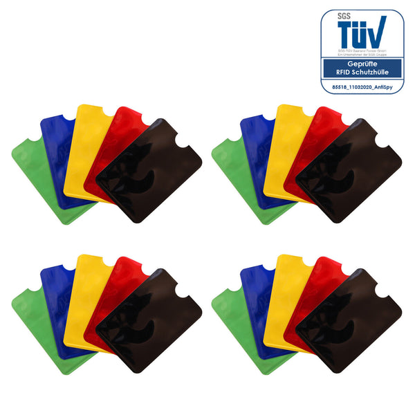 valonic TÜV geprüfte RFID Blocker Schutzhülle - Sicherheit gegen Datenklau  - Längseinschub - NFC Schutzhüllen - Kartenhülle für Kreditkarten und EC  Karten, EC Kartenhülle für Bankkarten : : Fashion