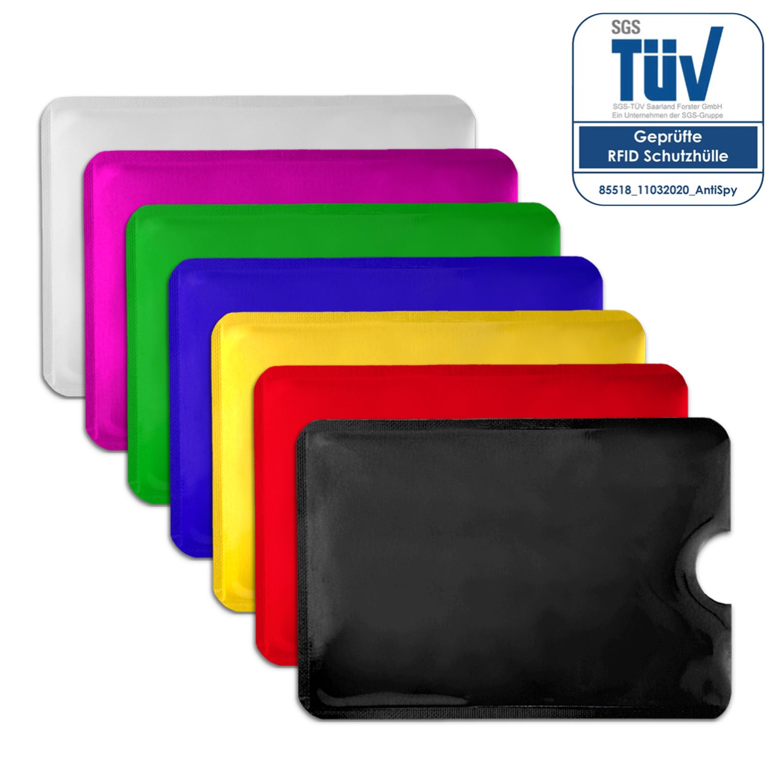 AntiSpyShop RFID card sleeves - different colors