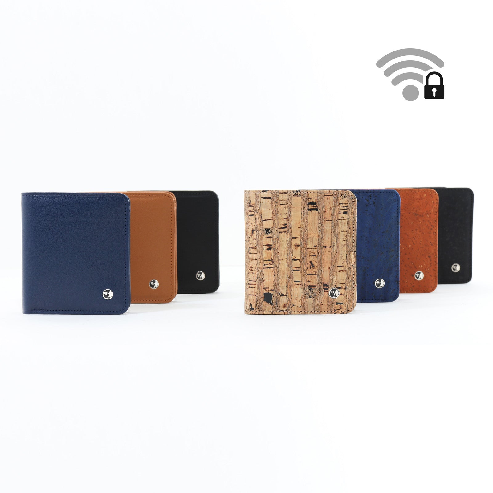 Funkstille Wallet - Portemonnaie mit RFID-Schutz - Kork und Leder